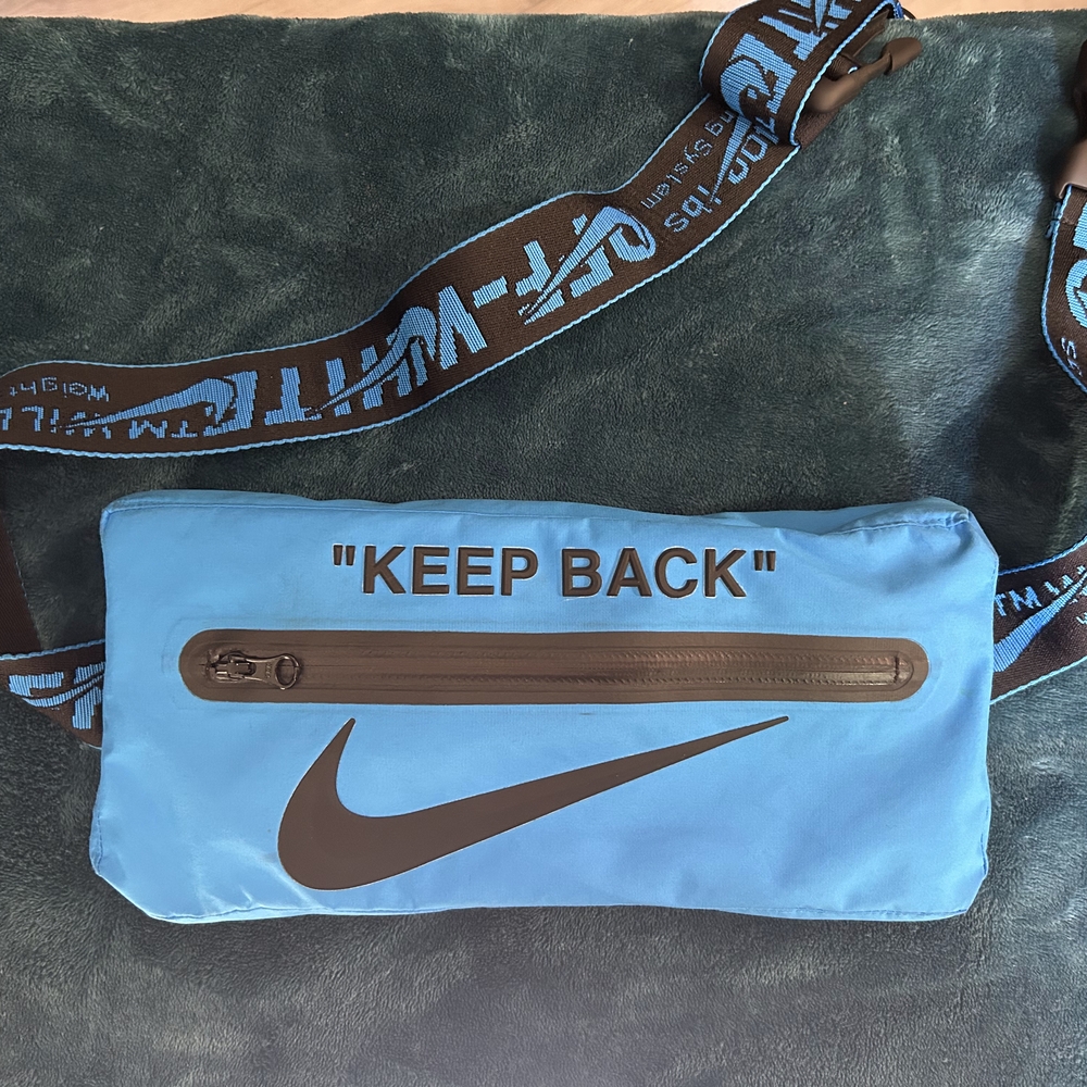 Nike Blue and Black Signature Belt Bag with Modern Design